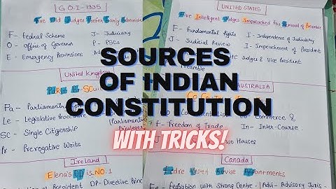 Best Tricks to remember Sources of Indian Constitution 🔥 sirf 10 min mai #indianpolity #upsc #ssc