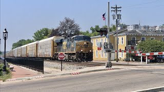 End Of Train Passing & This Happens! Gotta Pay Attention Son! Loud DPUs & RR Radio Up Close On CSX