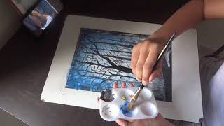 'Golden Rays of Sunshine' | following a Bob Ross painting tutorial 'Golden Rays of Sunshine' | following a Bob Ross painting tutorial