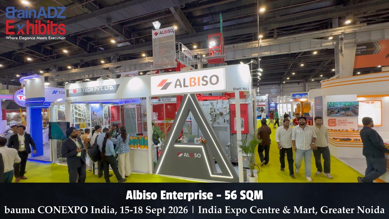 Albiso Enterprise | 56 SQM Exhibition Stall at bauma CONEXPO INDIA 2026 | BrainADZ Exhibits