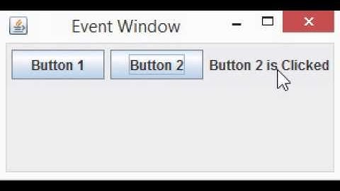 Button Clicking Event In Java