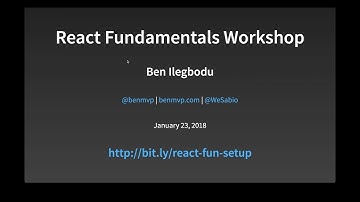 React FUNdamentals Workshop @ Sabio LA (1/23/2018)