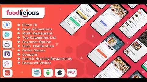 Food Delivery App Source Code with Multi Restaurant || Foodlicious - Food delivery App