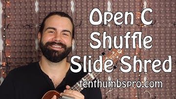Open C Shuffle with Licks and Slide - Ukulele Blues Tutorial