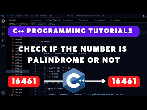 Palindrome number program in C++ | C++ program to check number is ...