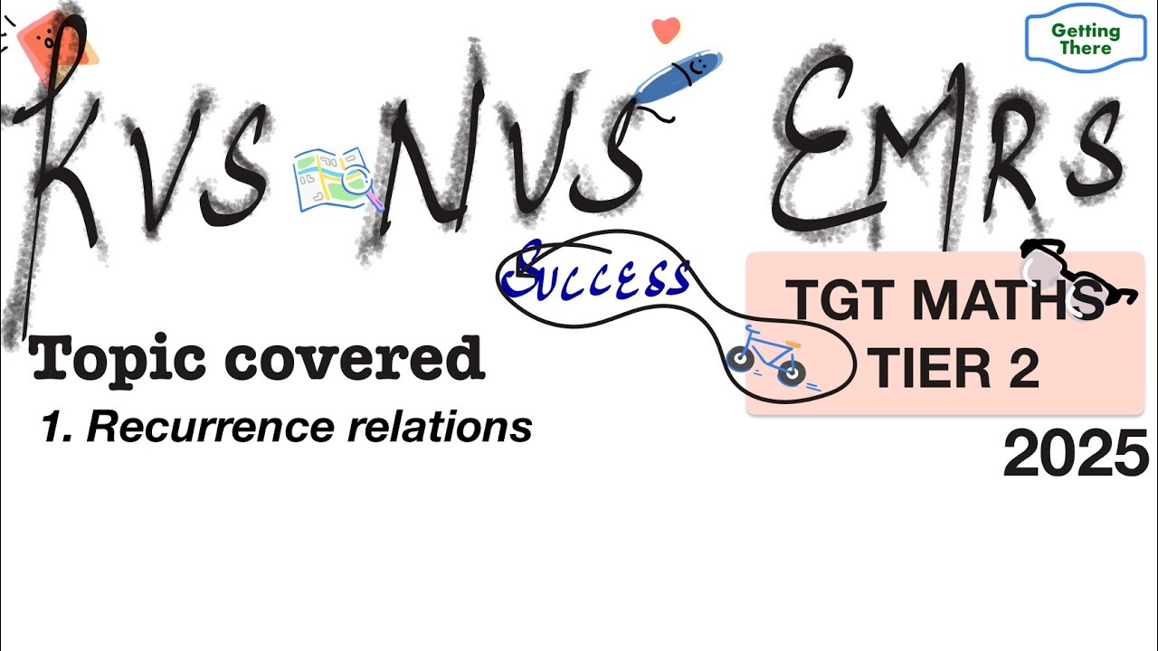 Class 3 recurrence relations #emrs #kvs #kvsnvs #kvstgtmaths  from combinatorics 