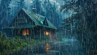 หลับใหลทันทีด้วยพายุฝนอันทรงพลัง เสียงลม และฟ้าร้องคำรามในป่าฝนเขตร้อนในเวลากลางคืน