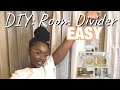 EASY DIY ROOM DIVIDER (PARTITION) // UNDER $20 || Just Jada