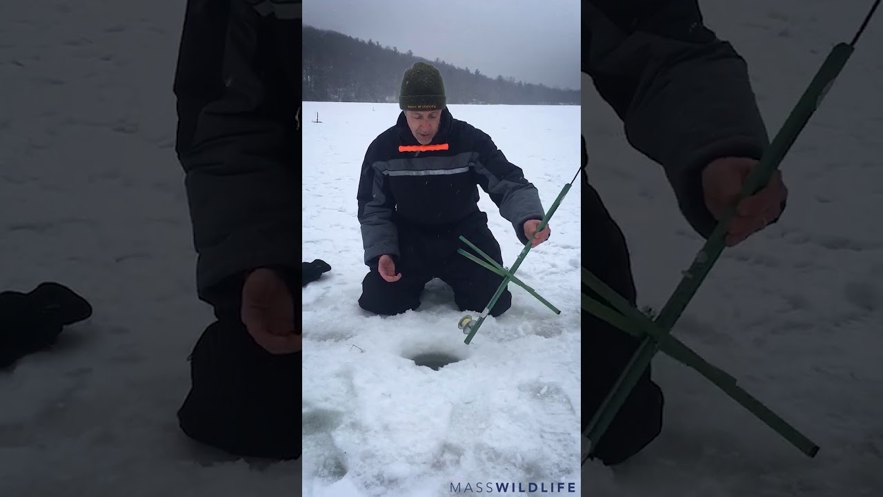 Ice fishing with myla