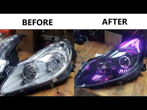 Opel Corsa D Far Tasarımı Nasıl Yapılır. (ws2815 piksel Led)