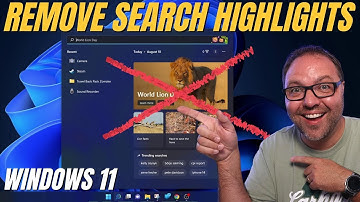 Disabling Search Highlights in Windows 11 Made Easy!