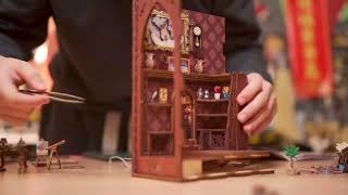 📚✨ Explore the Library of Books: DIY Wooden Book Nook Miniature Kit 🏰📖