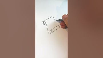 How to draw a scroll!  Follow for easy drawing tips and tricks!  #drawingtutorial #scroll #shorts