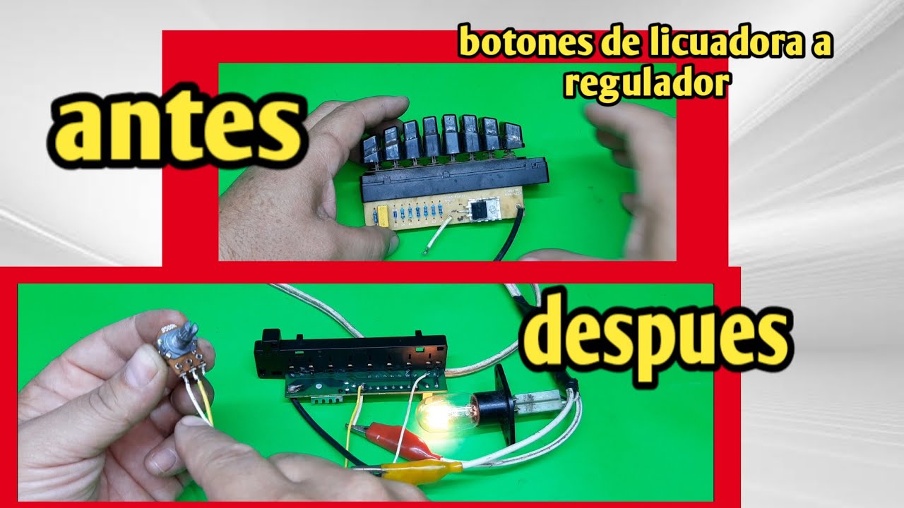 regulador con botones de licuadora