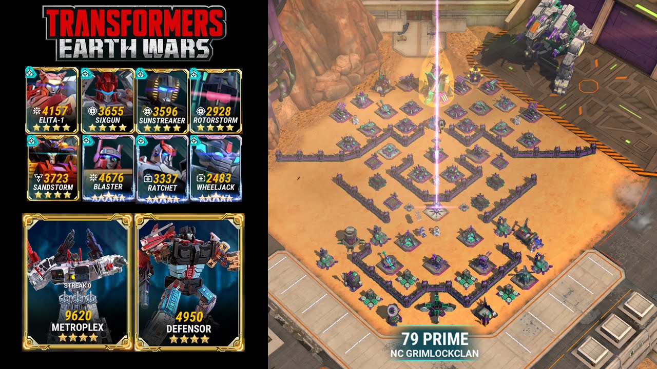 Transformers Earth Wars Elita1 Sac Vs. 79 Prime (NC Grimlockclan