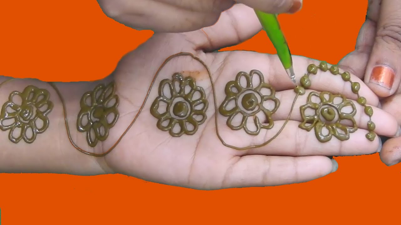 EASY CONE Designs - Mehndi Design - Gorintaku - Beads model Mehndi ...