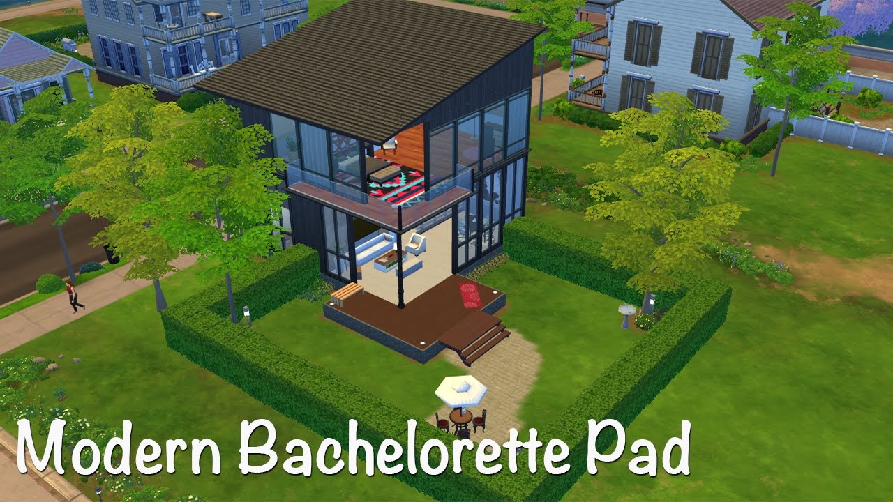 The Sims 4 Speed Build Modern Bachelorette Pad YouTube