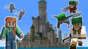 Defending my Minecraft Castle from my friends!