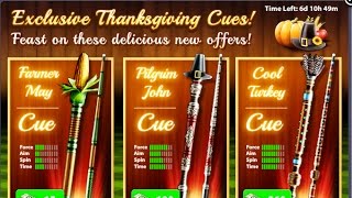8 Ball Pool - NEW THANKSGIVING CUES (GOODLUCK vs BADLUCK) EPIC GAMEPLAY [HD]