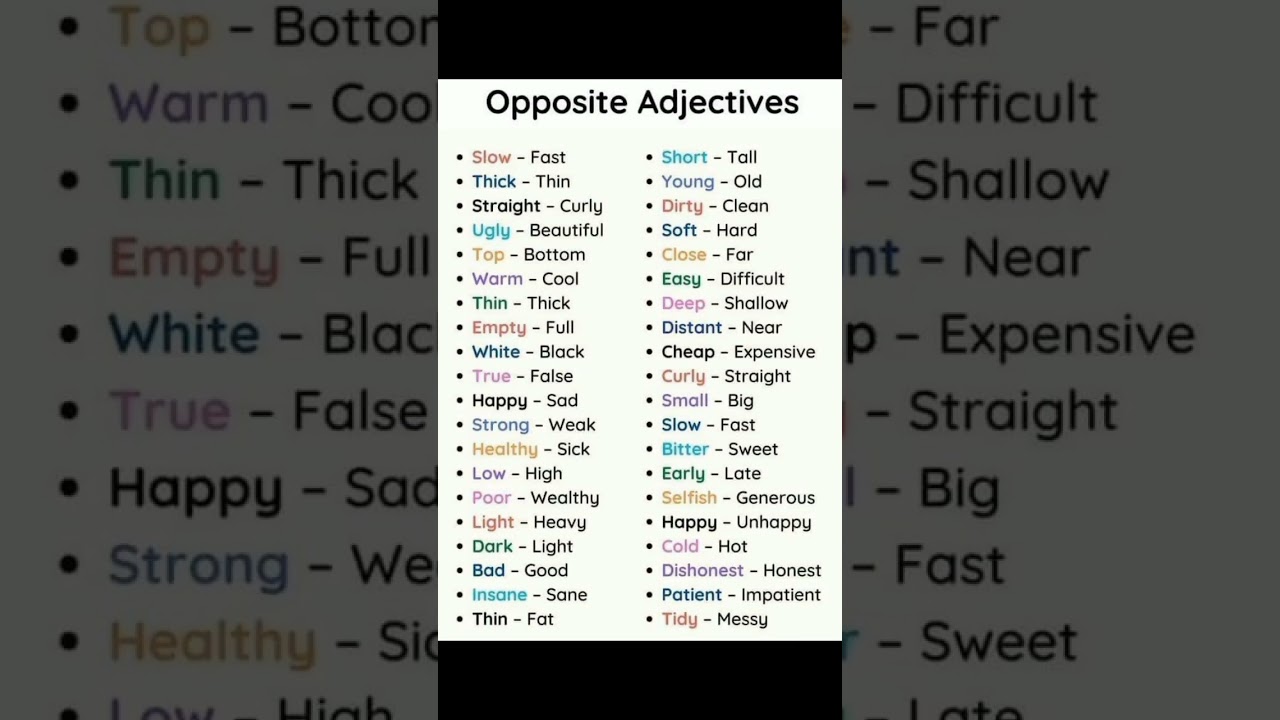 Antonyms 101: Learn the Opposite Meanings of Words #shorts