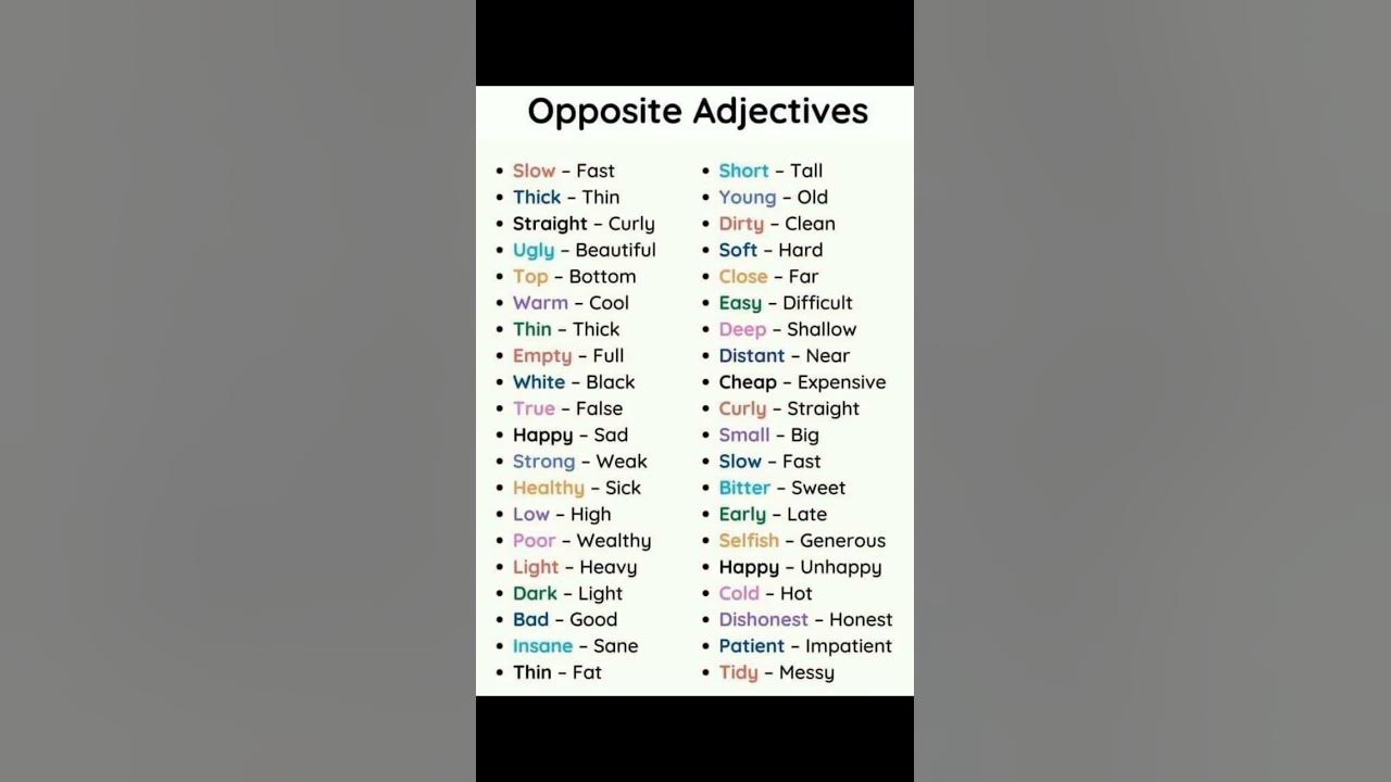 Antonyms 101: Learn the Opposite Meanings of Words #shorts