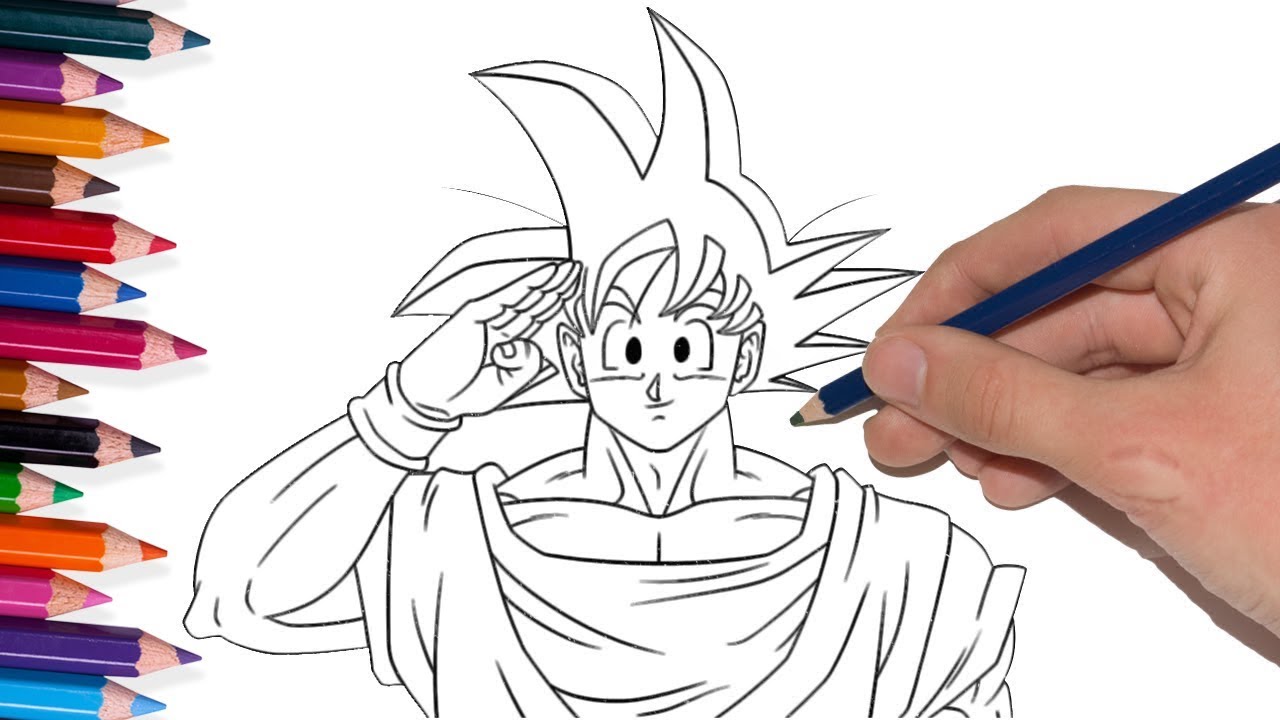 Come Disegnare Goku W Fenixart Youtube