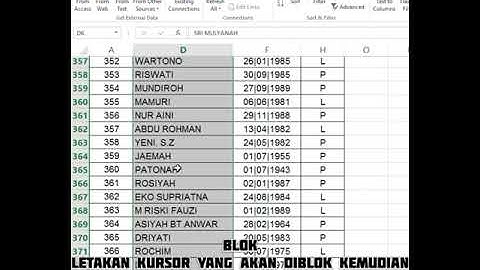 CARA MENGURUTKAN NAMA DI EXCEL #short