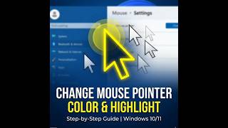 How to Change Mouse Cursor Color &amp; Highlight | Excel hack