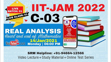 REAL ANALYSIS LIVE CLASS:03 | LIVE BATCH 01 | IIT JAM 2022