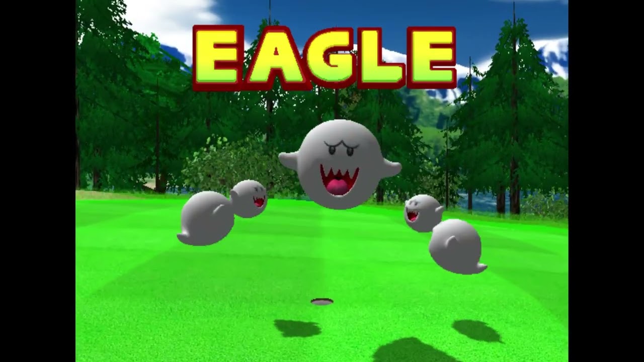 Mario Golf Toadstool Tour Cheep Cheep Falls Stroke Play (-20/52) Star Boo BACK TEES