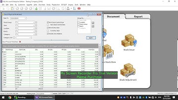 6.5 Stock Adjustment in SQL Accounting System