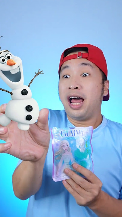 Eat FROZEN Gummy❄️ #asmr #mukbang #eataccordingtoemoji #candy