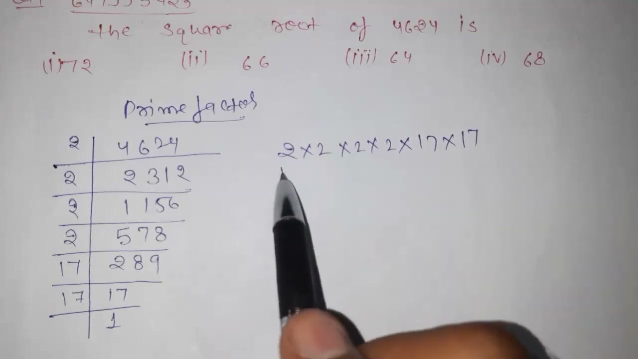 The Square Root Of 4624 Is CLASS 14 RRB ALP CBT 1 10 AUG 2018 The Square Root Of 4624 Is CLASS 14 RRB ALP CBT 1 10 AUG 2018