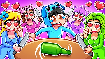 I Played Spin The Bottle With MY CRAZY FAN GIRLS in Roblox...