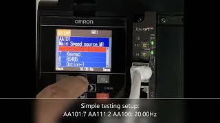Using Keypad to set up Omron 3G3RX2 VSD