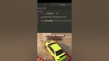 How to create a form in Streamlit Python