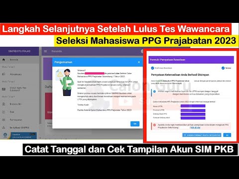 Langkah Selanjutnya Setelah LULUS Tes Wawancara PPG Prajabatan 2023 ~ Contoh Tampilan Akun SIMPKB...