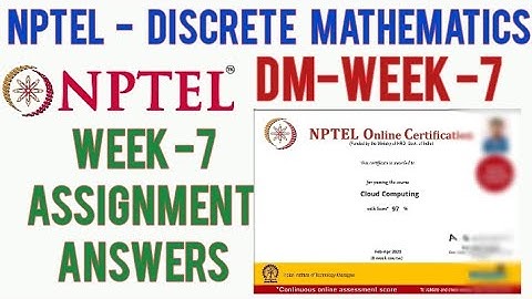 NPTEL: Discrete Mathematics Assignment 7 Answers | Discrete Mathematics Week 7 Quiz Answers 2020 IIT