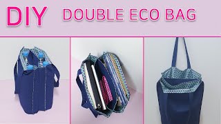 DIY Double ecd bag/How to make a twin bag/ Easy sewing/트윈백을 만드는 쉬운방법 [JSDAILY]