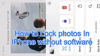 How To lock photos In Iphone without Software | jk Solution screenshot 5