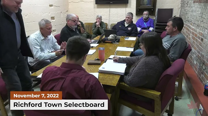 Richford Town Selectboard Meeting | 11/07/2022
