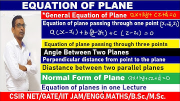 #14 equation of planes in Hindi | Angle between two planes | normal form of plane