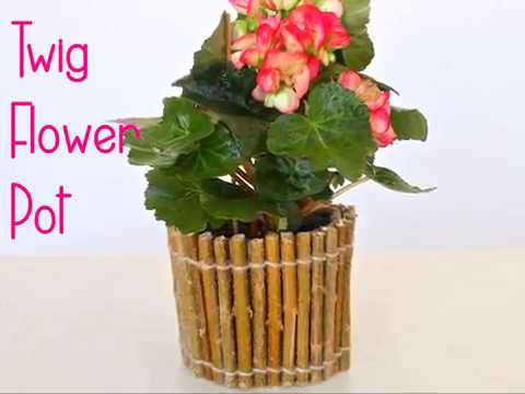 Video: How To Decorate A Flowerpot With Twigs