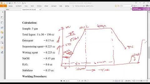 WPT I Lab Experiment 02 Single stage scouring and bleaching of cotton fabric Part 02