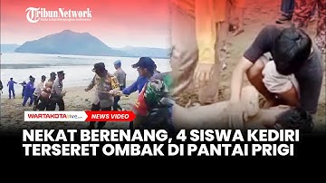 NEKAT, 4 Siswa Kediri Terseret Ombak di Pantai Prigi saat Liburan Tahun Baru 2023