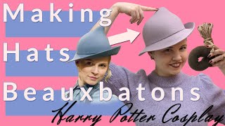 I made the Harry Potter Beauxbatons hat using this weird trick | Hat Blocking Hacks