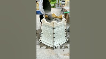 Homemade cement flower pots record real life, homemade cement pot prefabricated product mold #cement