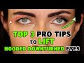 Top 3 PRO Makeup Secrets to LIFT Downturned Hooded Eyes