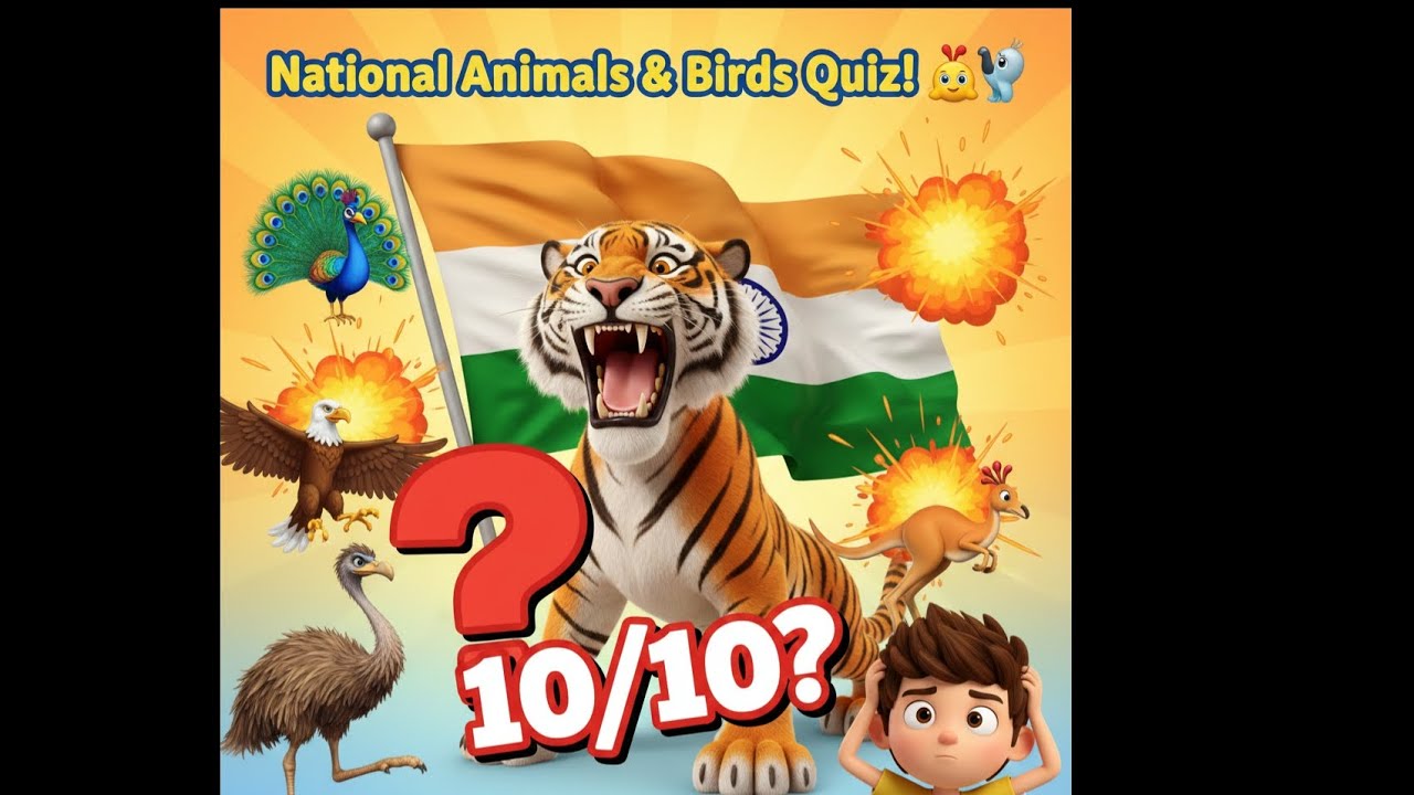 🦁🐦 10 National Animals & Birds Quiz! Can You Score 10/10? |  GK Challenge 2026