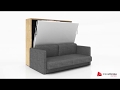 ClickBed O Sofa łóżko w szafie z sofą otwierane poziomo